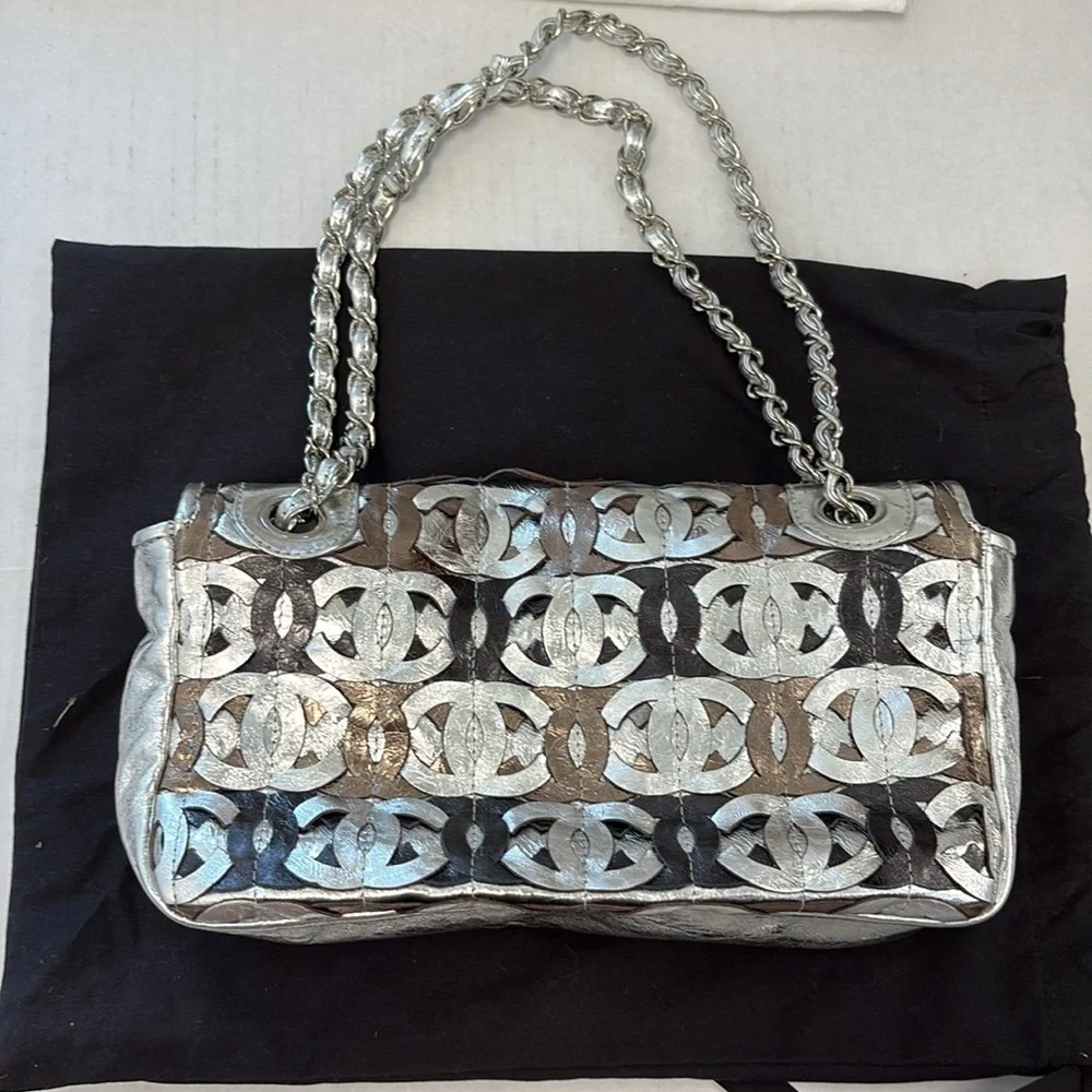 Chanel Metallic CC Vintage flap bag